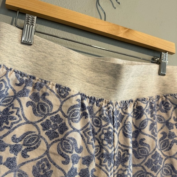 Soft Surroundings Patterned Wide-Leg Linen Pants Beach Coastal Resort M - Picture 5 of 8